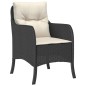 vidaXL 7-tlg. Garten-Essgruppe mit Kissen Schwarz Poly Rattan vidaXL 7-tlg. Garten-Essgruppe mit Kissen Schwarz Poly Rattan