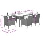 vidaXL 7-tlg. Garten-Essgruppe mit Kissen Schwarz Poly Rattan vidaXL 7-tlg. Garten-Essgruppe mit Kissen Schwarz Poly Rattan