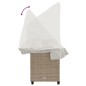 vidaXL Sonnenliege mit Dach und Kissen Beige Poly Rattan vidaXL Sonnenliege mit Dach und Kissen Beige Poly Rattan