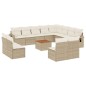 vidaXL 13-tlg. Garten-Sofagarnitur mit Kissen Beige Poly Rattan vidaXL 13-tlg. Garten-Sofagarnitur mit Kissen Beige Poly Rattan