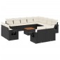 vidaXL 13-tlg. Garten-Sofagarnitur mit Kissen Schwarz Poly Rattan vidaXL 13-tlg. Garten-Sofagarnitur mit Kissen Schwarz Poly Rattan