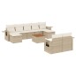 vidaXL 10-tlg. Garten-Sofagarnitur mit Kissen Beige Poly Rattan vidaXL 10-tlg. Garten-Sofagarnitur mit Kissen Beige Poly Rattan
