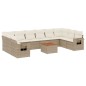 vidaXL 11-tlg. Garten-Sofagarnitur mit Kissen Beige Poly Rattan vidaXL 11-tlg. Garten-Sofagarnitur mit Kissen Beige Poly Rattan