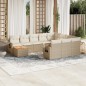 vidaXL 11-tlg. Garten-Sofagarnitur mit Kissen Beige Poly Rattan vidaXL 11-tlg. Garten-Sofagarnitur mit Kissen Beige Poly Rattan