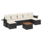 vidaXL 8-tlg. Garten-Sofagarnitur mit Kissen Schwarz Poly Rattan vidaXL 8-tlg. Garten-Sofagarnitur mit Kissen Schwarz Poly Rattan