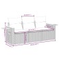vidaXL 3-tlg. Garten-Sofagarnitur mit Kissen Grau Poly Rattan vidaXL 3-tlg. Garten-Sofagarnitur mit Kissen Grau Poly Rattan
