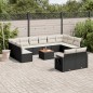vidaXL 13-tlg. Garten-Sofagarnitur mit Kissen Schwarz Poly Rattan vidaXL 13-tlg. Garten-Sofagarnitur mit Kissen Schwarz Poly Rattan