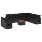 vidaXL 11-tlg. Garten-Sofagarnitur mit Kissen Schwarz Poly Rattan vidaXL 11-tlg. Garten-Sofagarnitur mit Kissen Schwarz Poly Rattan