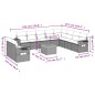 vidaXL 11-tlg. Garten-Sofagarnitur mit Kissen Schwarz Poly Rattan vidaXL 11-tlg. Garten-Sofagarnitur mit Kissen Schwarz Poly Rattan