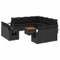 vidaXL 12-tlg. Garten-Sofagarnitur mit Kissen Schwarz Poly Rattan vidaXL 12-tlg. Garten-Sofagarnitur mit Kissen Schwarz Poly Rattan