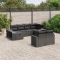 vidaXL 10-tlg. Garten-Sofagarnitur mit Kissen Schwarz Poly Rattan vidaXL 10-tlg. Garten-Sofagarnitur mit Kissen Schwarz Poly Rattan
