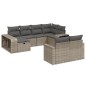 vidaXL 10-tlg. Garten-Sofagarnitur mit Kissen Grau Poly Rattan vidaXL 10-tlg. Garten-Sofagarnitur mit Kissen Grau Poly Rattan