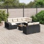 vidaXL 11-tlg. Garten-Sofagarnitur mit Kissen Schwarz Poly Rattan vidaXL 11-tlg. Garten-Sofagarnitur mit Kissen Schwarz Poly Rattan