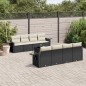 vidaXL 9-tlg. Garten-Sofagarnitur mit Kissen Schwarz Poly Rattan vidaXL 9-tlg. Garten-Sofagarnitur mit Kissen Schwarz Poly Rattan