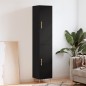 Highboard Schwarz 34,5x34x180 cm Holzwerkstoff Highboard Schwarz 34,5x34x180 cm Holzwerkstoff
