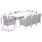 vidaXL 9-tlg. Garten-Essgruppe mit Kissen Braun Poly Rattan vidaXL 9-tlg. Garten-Essgruppe mit Kissen Braun Poly Rattan