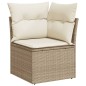 vidaXL 5-tlg. Garten-Sofagarnitur mit Kissen Beige Poly Rattan vidaXL 5-tlg. Garten-Sofagarnitur mit Kissen Beige Poly Rattan
