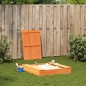 vidaXL Sandkasten mit Deckel Wachsbraun 111x111x19,5 cm Kiefernholz vidaXL Sandkasten mit Deckel Wachsbraun 111x111x19,5 cm Kiefernholz