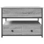 vidaXL Couchtisch Grau Sonoma 70x50x50 cm Holzwerkstoff und Metall vidaXL Couchtisch Grau Sonoma 70x50x50 cm Holzwerkstoff und Metall