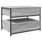 vidaXL Couchtisch Grau Sonoma 70x50x50 cm Holzwerkstoff und Metall vidaXL Couchtisch Grau Sonoma 70x50x50 cm Holzwerkstoff und Metall