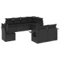 vidaXL 8-tlg. Garten-Sofagarnitur mit Kissen Schwarz Poly Rattan vidaXL 8-tlg. Garten-Sofagarnitur mit Kissen Schwarz Poly Rattan