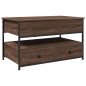 vidaXL Couchtisch Braun Eichen-Optik 85x50x50 cm Holzwerkstoff Metall vidaXL Couchtisch Braun Eichen-Optik 85x50x50 cm Holzwerkstoff Metall