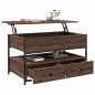 vidaXL Couchtisch Braun Eichen-Optik 85x50x50 cm Holzwerkstoff Metall vidaXL Couchtisch Braun Eichen-Optik 85x50x50 cm Holzwerkstoff Metall
