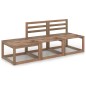 vidaXL 3-tlg. Garten-Lounge-Set Braun Imprägniertes Kiefernholz vidaXL 3-tlg. Garten-Lounge-Set Braun Imprägniertes Kiefernholz