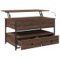 vidaXL Couchtisch Braun Eichen-Optik 85x50x50 cm Holzwerkstoff Metall vidaXL Couchtisch Braun Eichen-Optik 85x50x50 cm Holzwerkstoff Metall