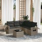 vidaXL 6-tlg. Garten-Sofagarnitur mit Kissen Grau Poly Rattan vidaXL 6-tlg. Garten-Sofagarnitur mit Kissen Grau Poly Rattan