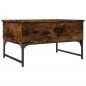 vidaXL Couchtisch Räuchereiche 70x50x40 cm Holzwerkstoff und Metall vidaXL Couchtisch Räuchereiche 70x50x40 cm Holzwerkstoff und Metall