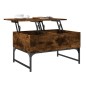 vidaXL Couchtisch Räuchereiche 70x50x40 cm Holzwerkstoff und Metall vidaXL Couchtisch Räuchereiche 70x50x40 cm Holzwerkstoff und Metall
