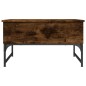 vidaXL Couchtisch Räuchereiche 70x50x40 cm Holzwerkstoff und Metall vidaXL Couchtisch Räuchereiche 70x50x40 cm Holzwerkstoff und Metall