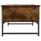 vidaXL Couchtisch Räuchereiche 70x50x40 cm Holzwerkstoff und Metall vidaXL Couchtisch Räuchereiche 70x50x40 cm Holzwerkstoff und Metall