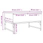 vidaXL Couchtisch Räuchereiche 70x50x40 cm Holzwerkstoff und Metall vidaXL Couchtisch Räuchereiche 70x50x40 cm Holzwerkstoff und Metall