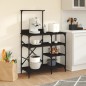 vidaXL Bäckerregal Schwarz 90x40x132 cm Holzwerkstoff und Metall vidaXL Bäckerregal Schwarz 90x40x132 cm Holzwerkstoff und Metall