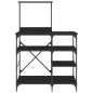 vidaXL Bäckerregal Schwarz 90x40x132 cm Holzwerkstoff und Metall vidaXL Bäckerregal Schwarz 90x40x132 cm Holzwerkstoff und Metall