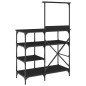 vidaXL Bäckerregal Schwarz 90x40x132 cm Holzwerkstoff und Metall vidaXL Bäckerregal Schwarz 90x40x132 cm Holzwerkstoff und Metall