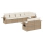 vidaXL 8-tlg. Garten-Sofagarnitur mit Kissen Beige Poly Rattan vidaXL 8-tlg. Garten-Sofagarnitur mit Kissen Beige Poly Rattan