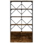 vidaXL Bücherregal Räuchereiche 100x26x180 cm Holzwerkstoff und Metall vidaXL Bücherregal Räuchereiche 100x26x180 cm Holzwerkstoff und Metall
