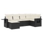 vidaXL 6-tlg. Garten-Sofagarnitur mit Kissen Schwarz Poly Rattan vidaXL 6-tlg. Garten-Sofagarnitur mit Kissen Schwarz Poly Rattan