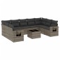 vidaXL 10-tlg. Garten-Sofagarnitur mit Kissen Grau Poly Rattan vidaXL 10-tlg. Garten-Sofagarnitur mit Kissen Grau Poly Rattan