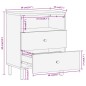 vidaXL Nachttisch 50x33x60 cm Massivholz Mango vidaXL Nachttisch 50x33x60 cm Massivholz Mango