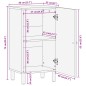 vidaXL Beistellschrank 40x33x75 cm Massivholz Mango vidaXL Beistellschrank 40x33x75 cm Massivholz Mango