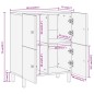 vidaXL Beistellschrank 60x33x75 cm Massivholz Mango vidaXL Beistellschrank 60x33x75 cm Massivholz Mango