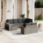 vidaXL 10-tlg. Garten-Sofagarnitur mit Kissen Grau Poly Rattan vidaXL 10-tlg. Garten-Sofagarnitur mit Kissen Grau Poly Rattan