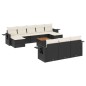 vidaXL 11-tlg. Garten-Sofagarnitur mit Kissen Schwarz Poly Rattan vidaXL 11-tlg. Garten-Sofagarnitur mit Kissen Schwarz Poly Rattan