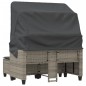 vidaXL Gartensofa 2-Sitzer mit Dach und Hockern Grau Poly Rattan vidaXL Gartensofa 2-Sitzer mit Dach und Hockern Grau Poly Rattan