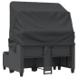 vidaXL Gartensofa 2-Sitzer mit Dach und Hockern Schwarz Poly Rattan vidaXL Gartensofa 2-Sitzer mit Dach und Hockern Schwarz Poly Rattan