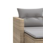 vidaXL Gartensofa 2-Sitzer mit Hockern Beige Poly Rattan vidaXL Gartensofa 2-Sitzer mit Hockern Beige Poly Rattan